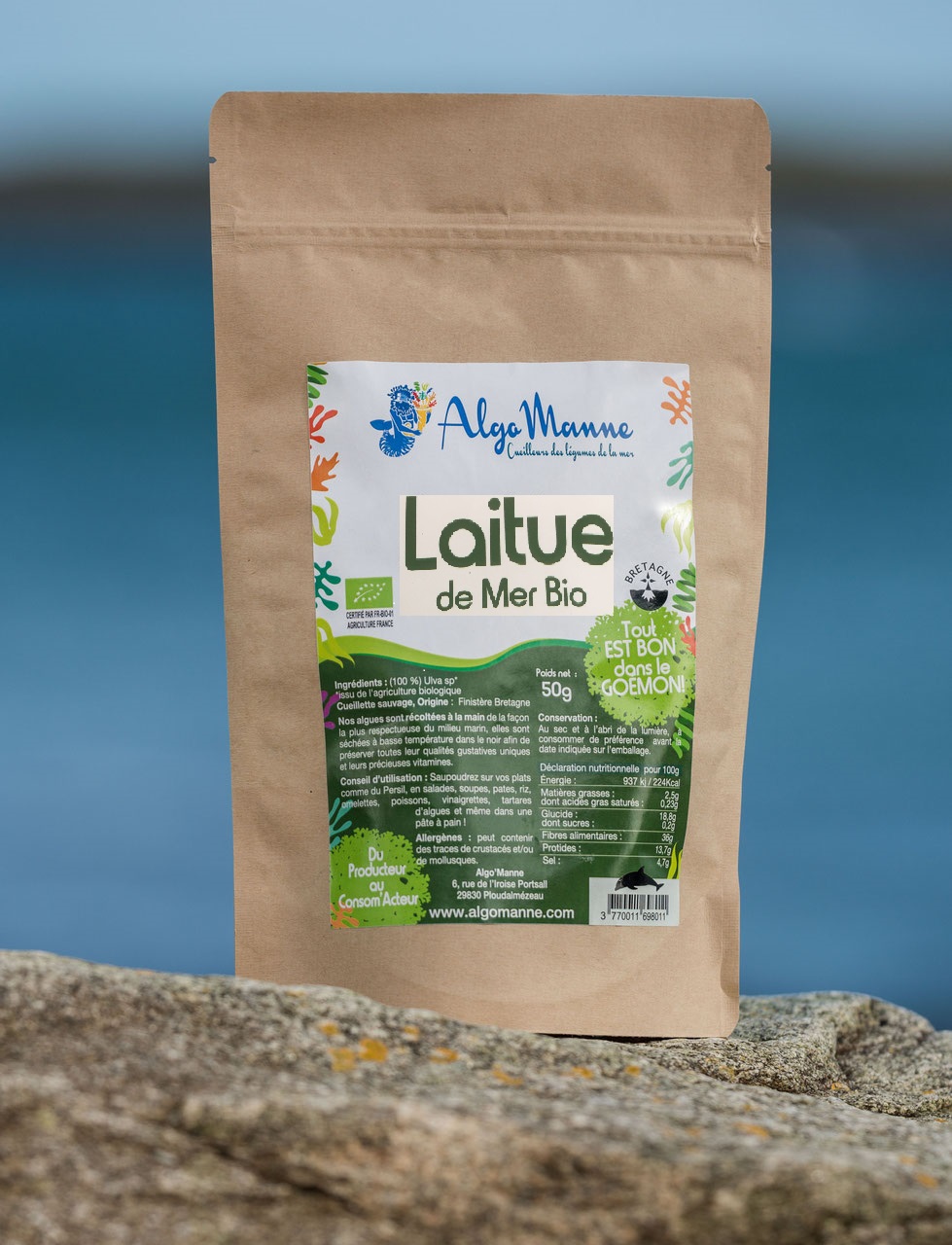 Laitue de mer bio en paillettes — algue verte