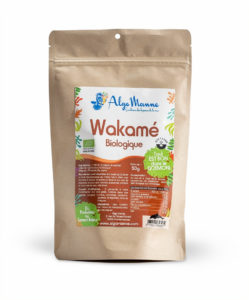 Wakamé bio séché en feuilles, algue brune de Bretagne
